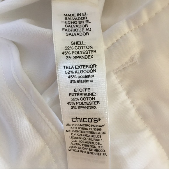 Chico's Women's Stretch Knit Cream Pants Size 2.5/Large - Picture 7 of 11